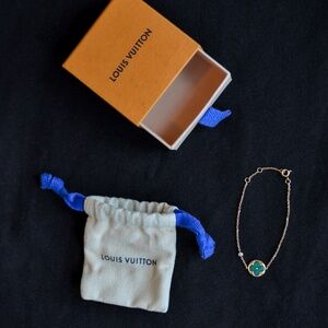 Louis Vuitton 18K Malachite & Diamond Color Blossom BB Sun Bracelet